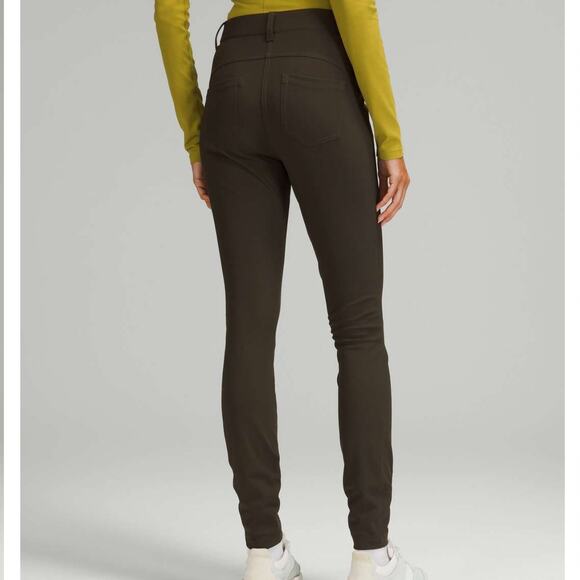Lululemon City Sleek 5 Pocket 7/8 Pant Sizze 28 Olive Green - Picture 1 of 9